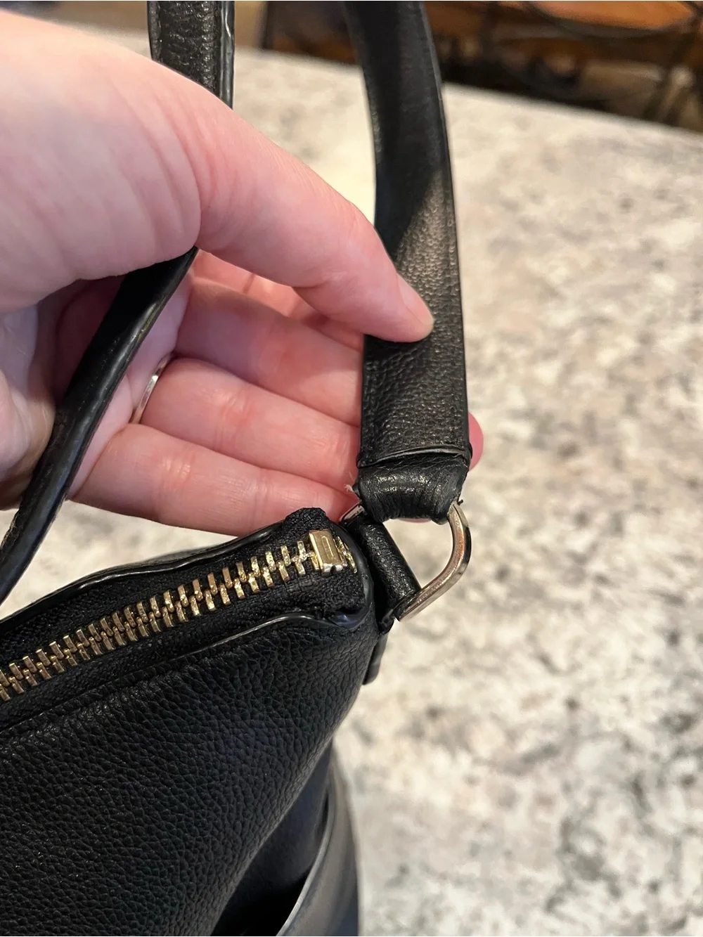 kate spade New York Black Leather Shoulder Bag